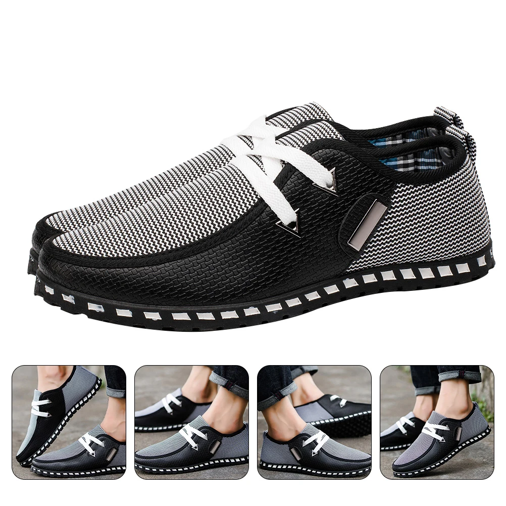 

1 пара обуви для вождения, мужская повседневная удобная обувь для отдыха, мужская универсальная противоударная противоскользящая эластичная легкая дышащая обувь