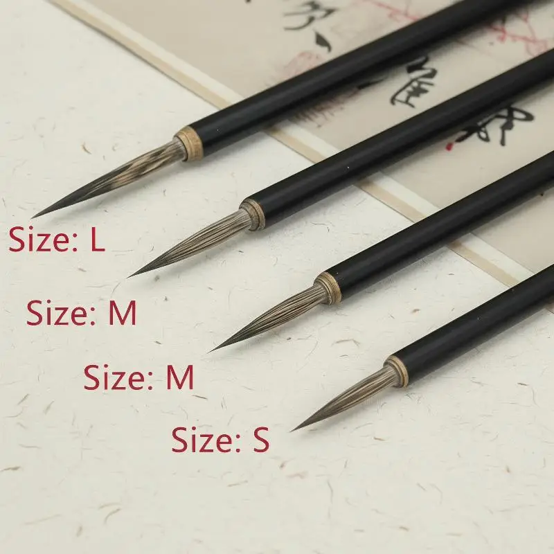New 3Pcs/set Chinese Calligraphy Brushes Hook Line Brush Set Fine Detail Paint Brushes For Watercolor Calligraphy Art Painting