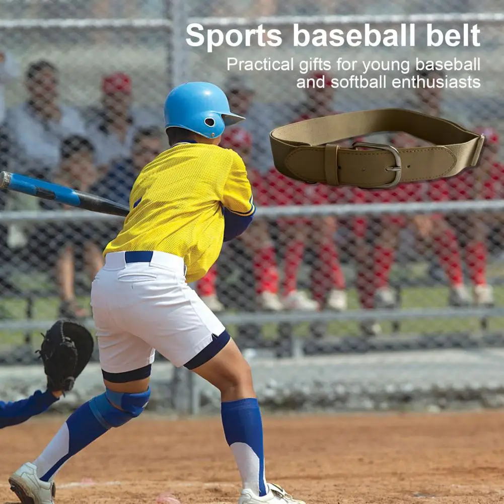 Stretch Strap Waistband Youth Adult Baseball Belt with Adjustable Holes Elastic Design for Comfortable Fit Faux for Softball