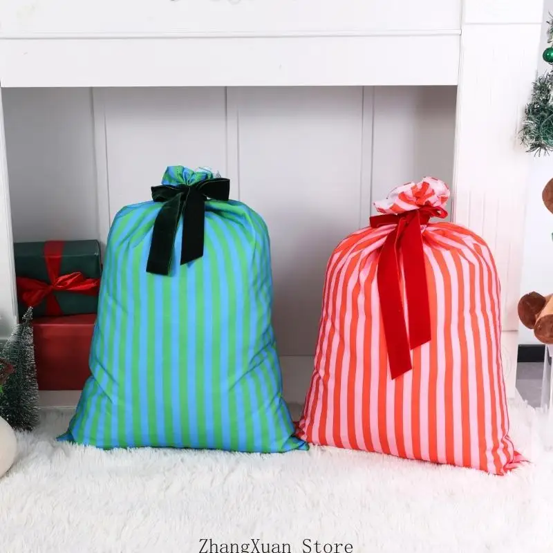 Weihnachtsgeschenktüte mit Kordelzugverschluss für Präsentation und Süßigkeitenservice 3XUF – Detail 10