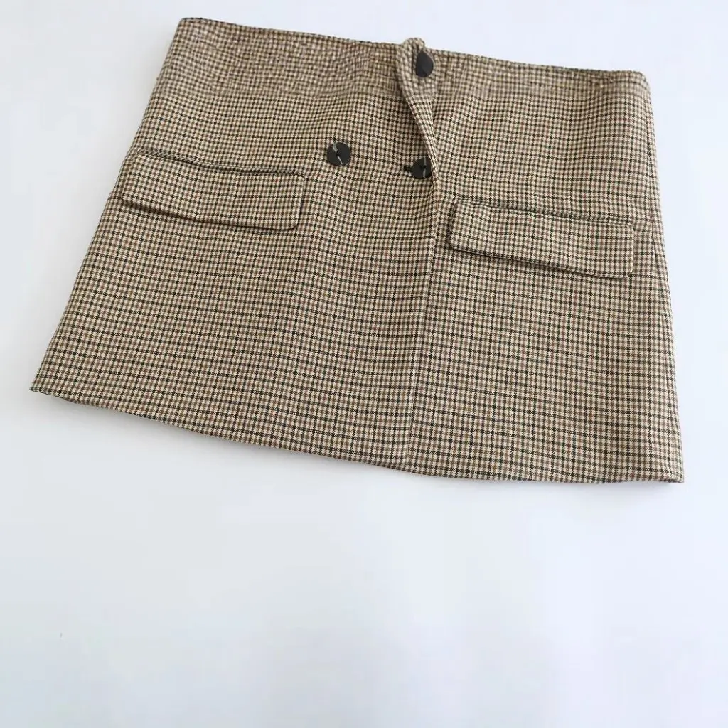 

Spring New Women's Plaid Double-Breasted Suit Jacket E47290Q Wholesale Trade Fashionable Outerwear for Ladies