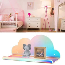 Wall Mounted Storage Rack Creative Colorful Cloud Shaped Organizer Holder For Ornament Photo Frame Phone Exquisite Decor Props