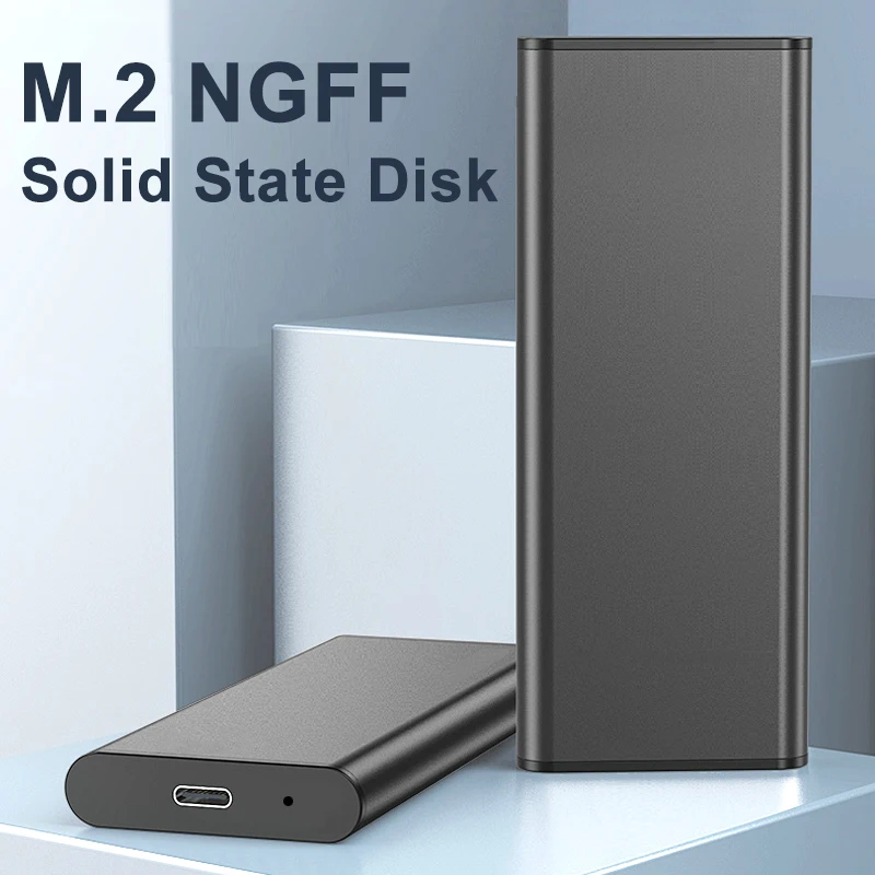 M.2 NGFF Disk Box SSD To SATA External Hard Drive Box 5Gbps Type-c Single Protocol or 2230/2242/2260/2280 Aluminum Alloy Case