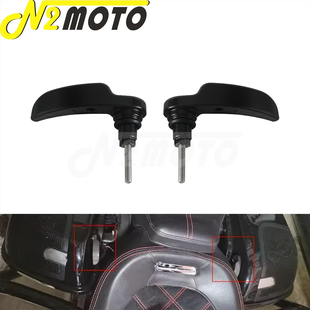 Motorcycle Saddle Bag Lifter Lever Saddlebag Latch Kit Black For Harley Touring Road King Street Glide Electra Glide CVO 2014-23