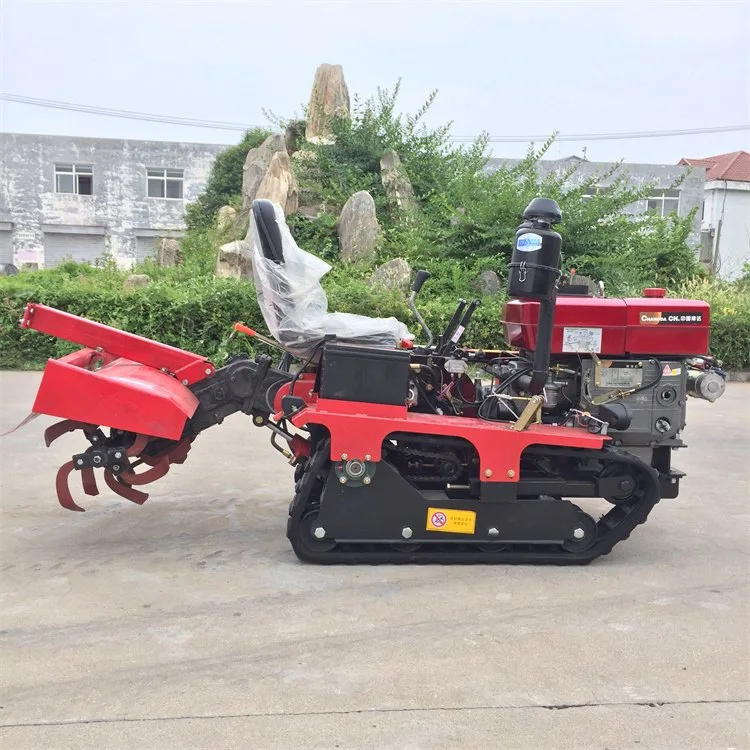 

Orchard Riding-Type Diesel Engine Cultivator Small Tracked Rotary Tiller High Productivity Wet Dry Fields