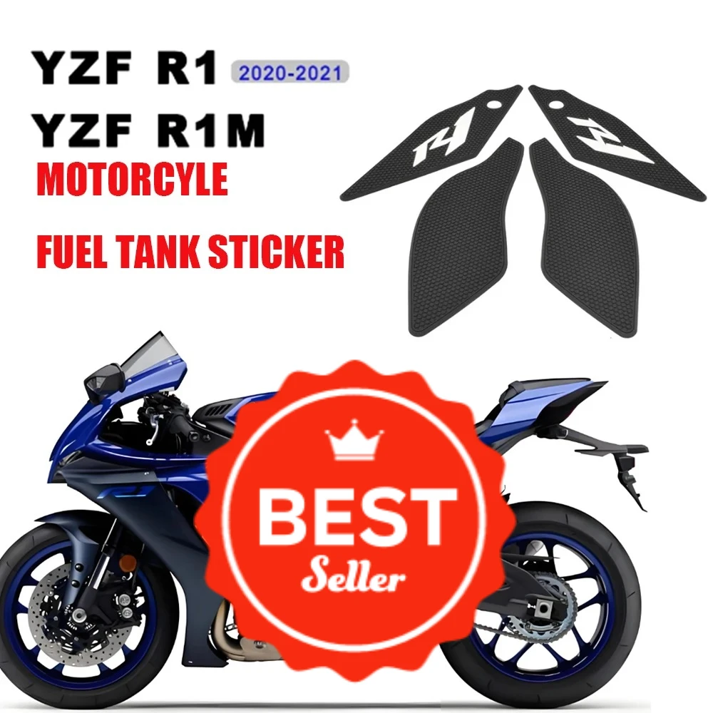 For YAMAHA YZF-R1  2020 2021 YZF-R1M  Motorcycle Tank Mat Anti-Slip Tank Mat Protective Sticker Side Sticker Tow Tank Mat