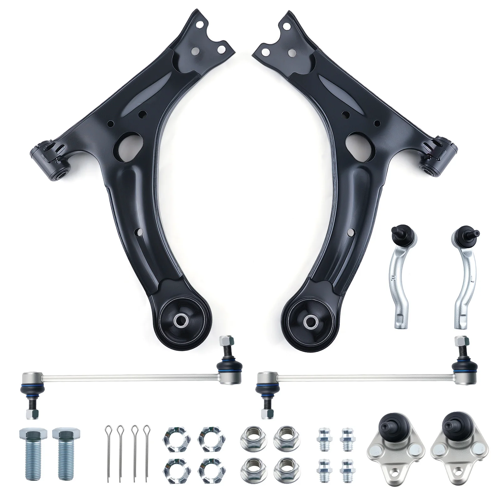 MaXpeedingrods Factory 8x Front Lower Control Arm +Ball Joint Sway Bar Tie Rod For TOYOTA COROLLA 2003 - 2008 K90309 K640360