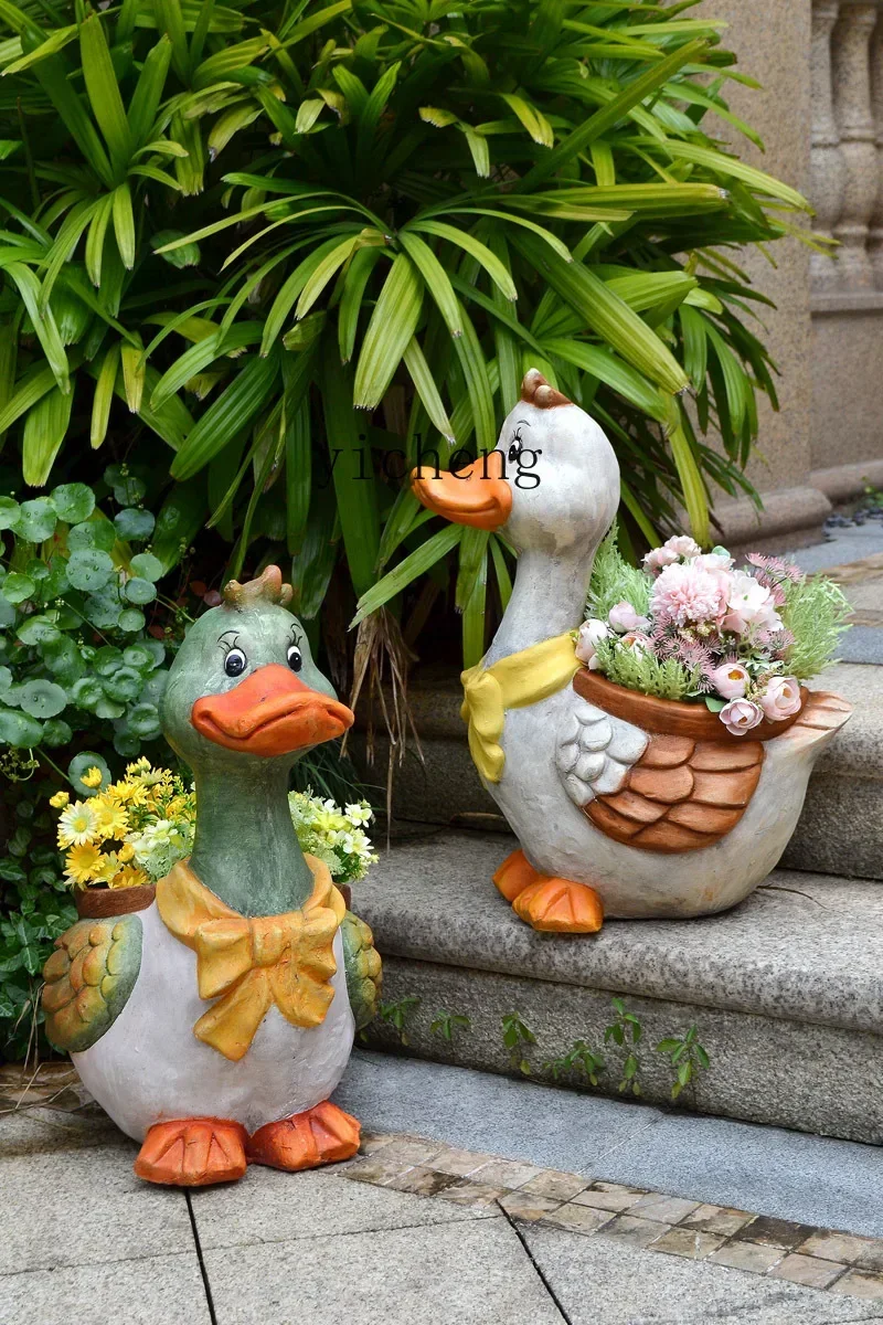 b13 cartoon duck outdoor animal flowerpot villa garden layout kindergarten decoration creative ornaments