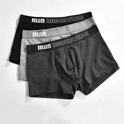 Men Boxers Underpants Sports Underwear Black Gray L XL XXL Soft Breathable Fashion Shorts Letters Wide Band Pants