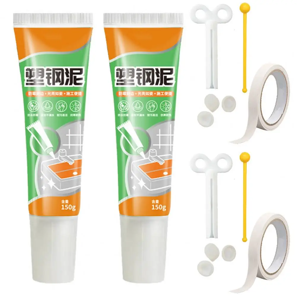 Waterproof White Grout Fast Drying Tile Grout Repair Kit with Finger Cot Tape Squeezer Ball Stick Sealant for Kitchen