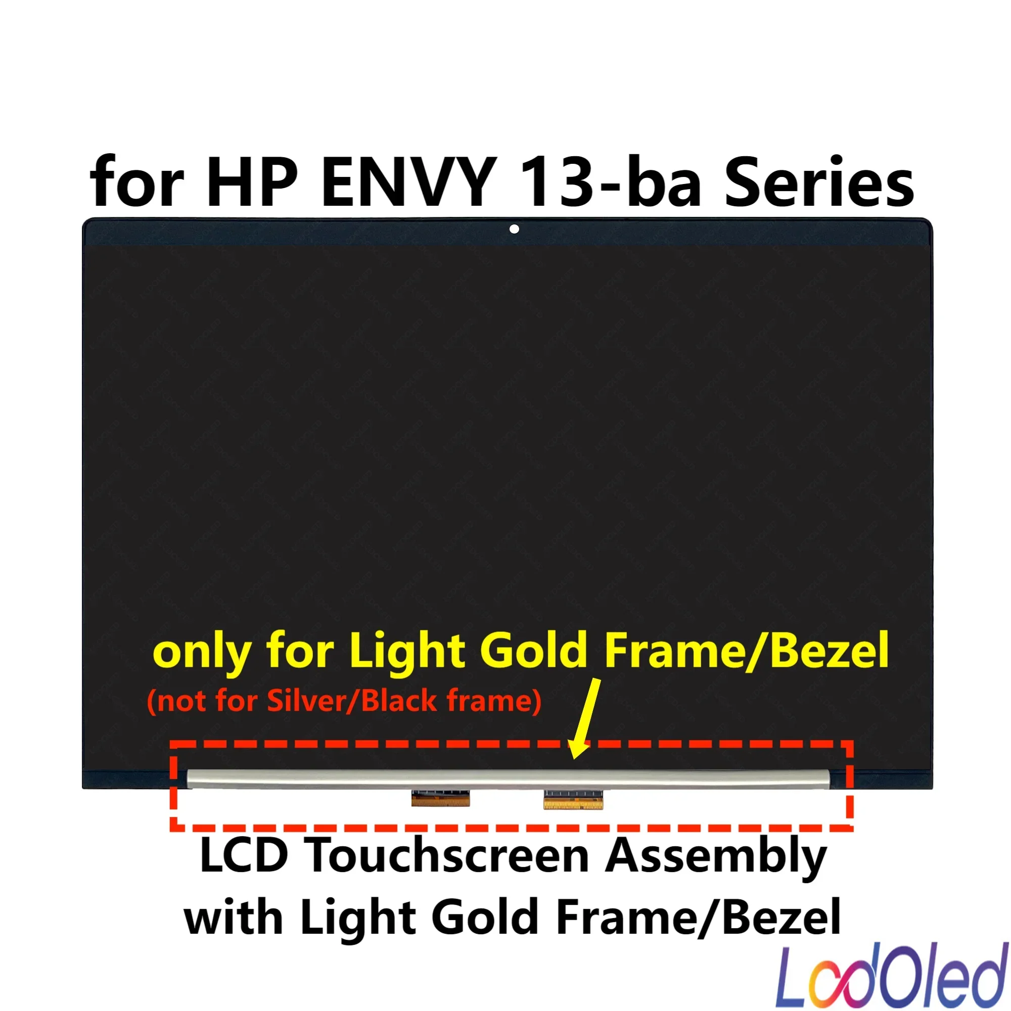 13.3'' for HP ENVY 13-ba1045TU 13-ba1046TU 13-ba1049TU IPS FHD LCD Display Touch Glass Digitizer Assembly 100% sRGB 1920X1080