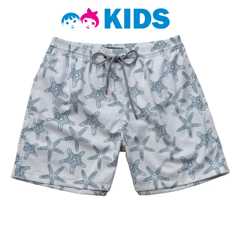 Pantalones cortos de baño con estampado de tortuga para niños, shorts de playa para vacaciones, informales, de secado rápido, vilebrequin, de alta calidad, para familia, 2024