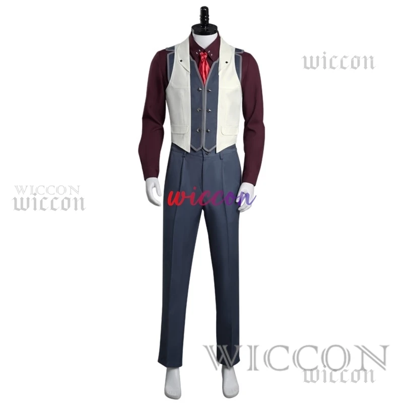 Arcane2 LOL Jayce Viktor Cosplay Costume Shirt Vest Pnats Wig Outfits Fantasia Men Boys Halloween Carnival Party Disguise Cloth