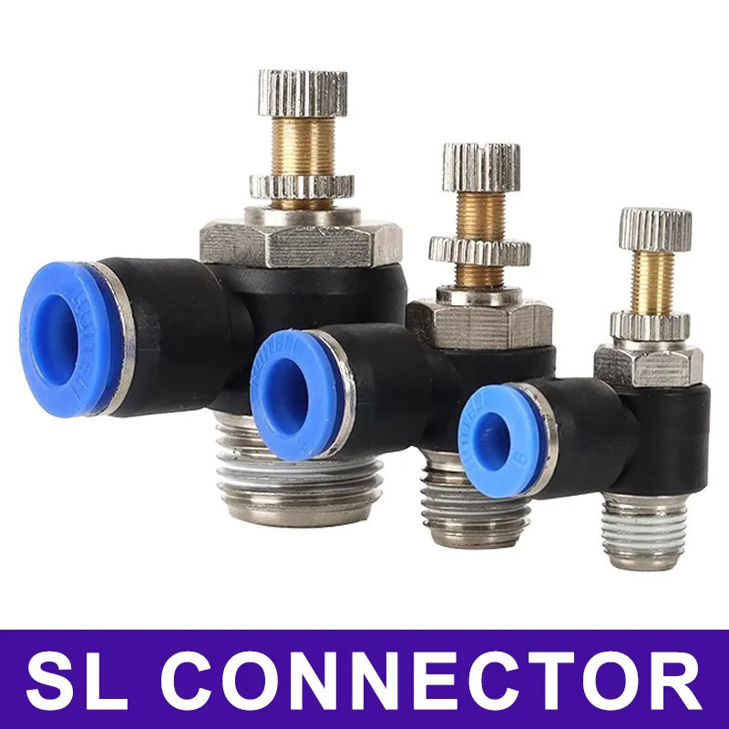 5Pcs SL 4/6/8/10/12mm Elbow Pneumatic Air Connector 1/8 