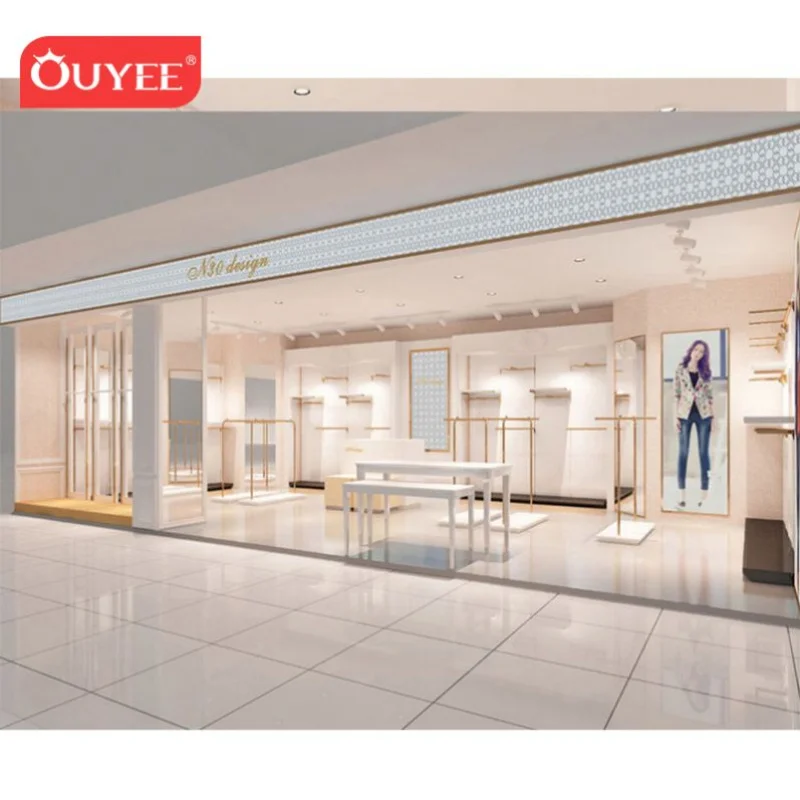 Custom.Luxury Clothing Store Equipment/wall Mounted Clothes Hanger Rack/clothes Shop Decoration Clothes Shop Kiosk