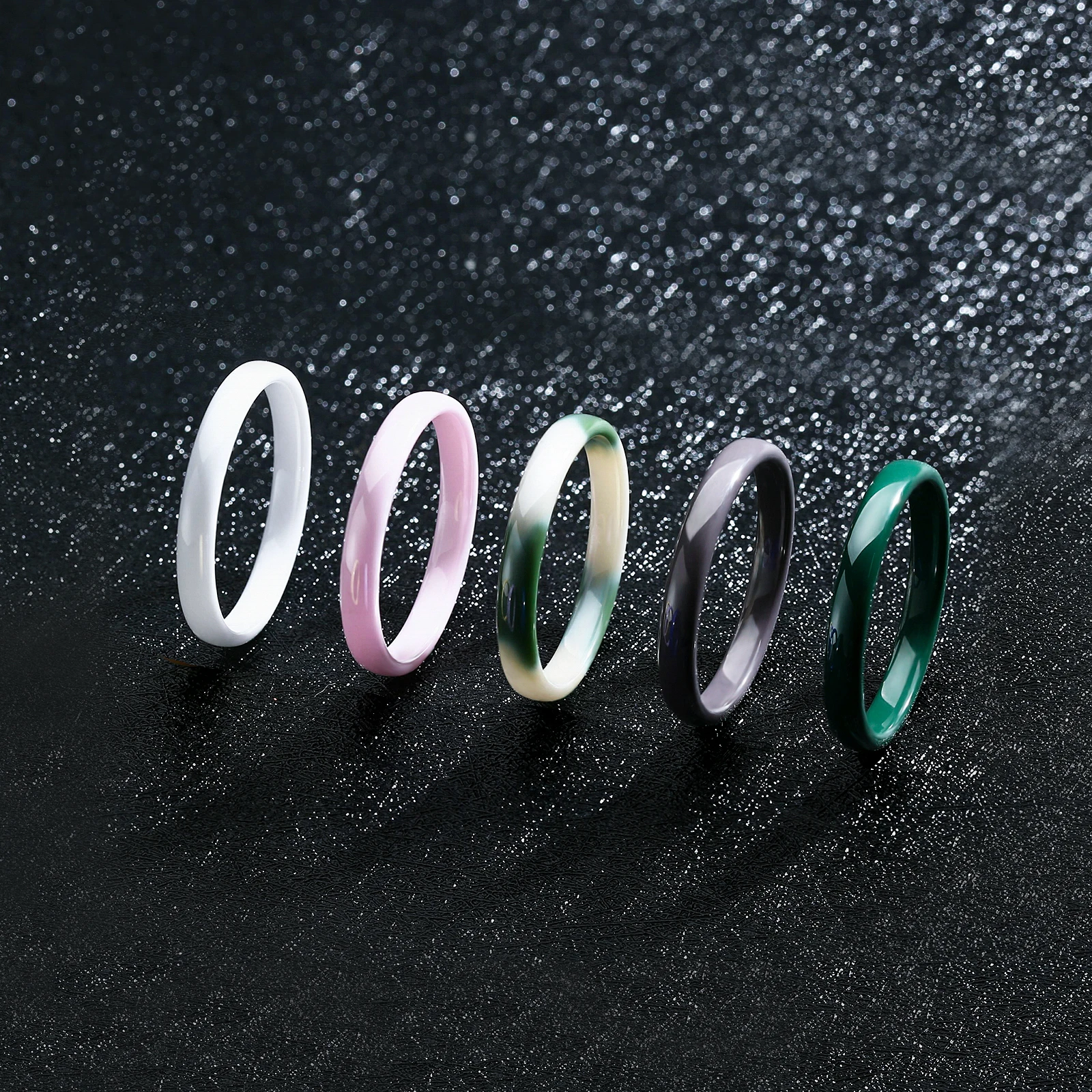 3mm Ceramic Wedding Band for W - Minimalist Ring Stackable recension och pris