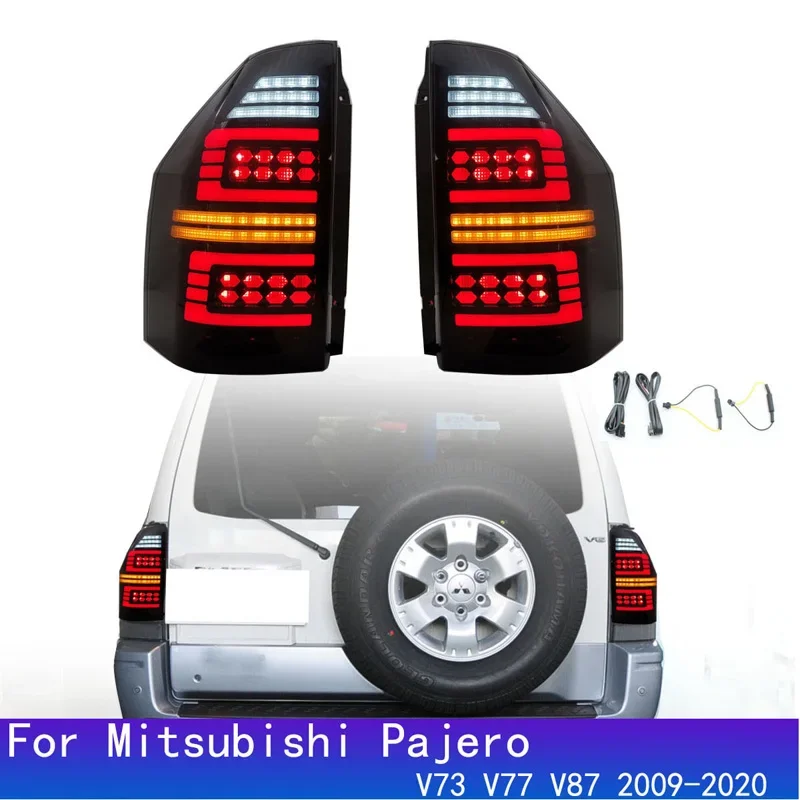 Car LED Taillights For Mitsubishi Montero Pajero V73 V77 V87 2009-2020 Rear Running Brake Reverse Turn Signal Car Accessories