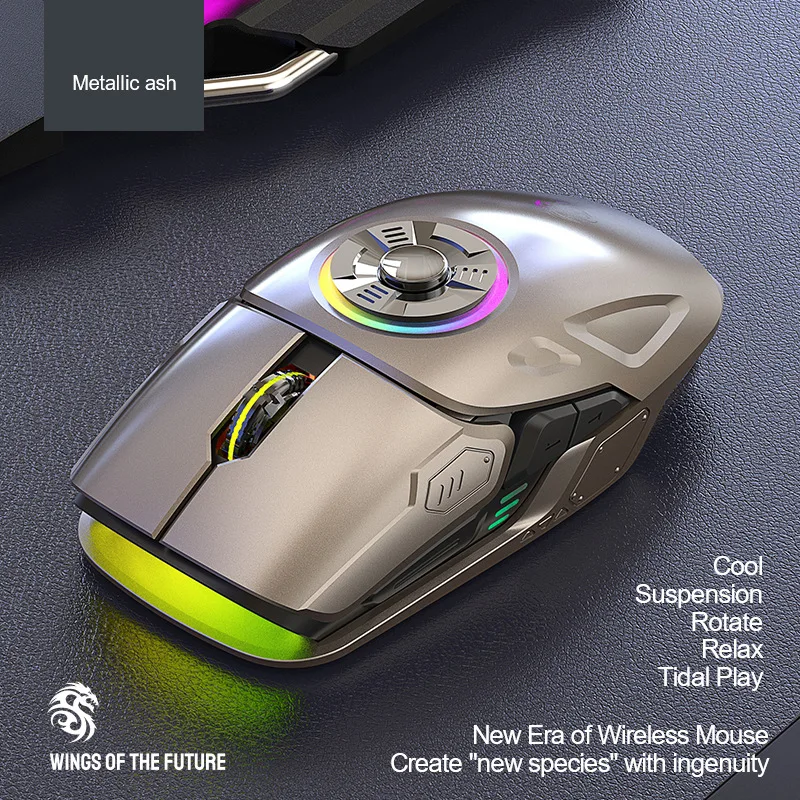 Imagem -05 - Mouse sem Fio Decompress de Quatro Modos Giroscópio de Carregamento Rotação Esports Gaming Rgb Novo 2023 Aula-h530