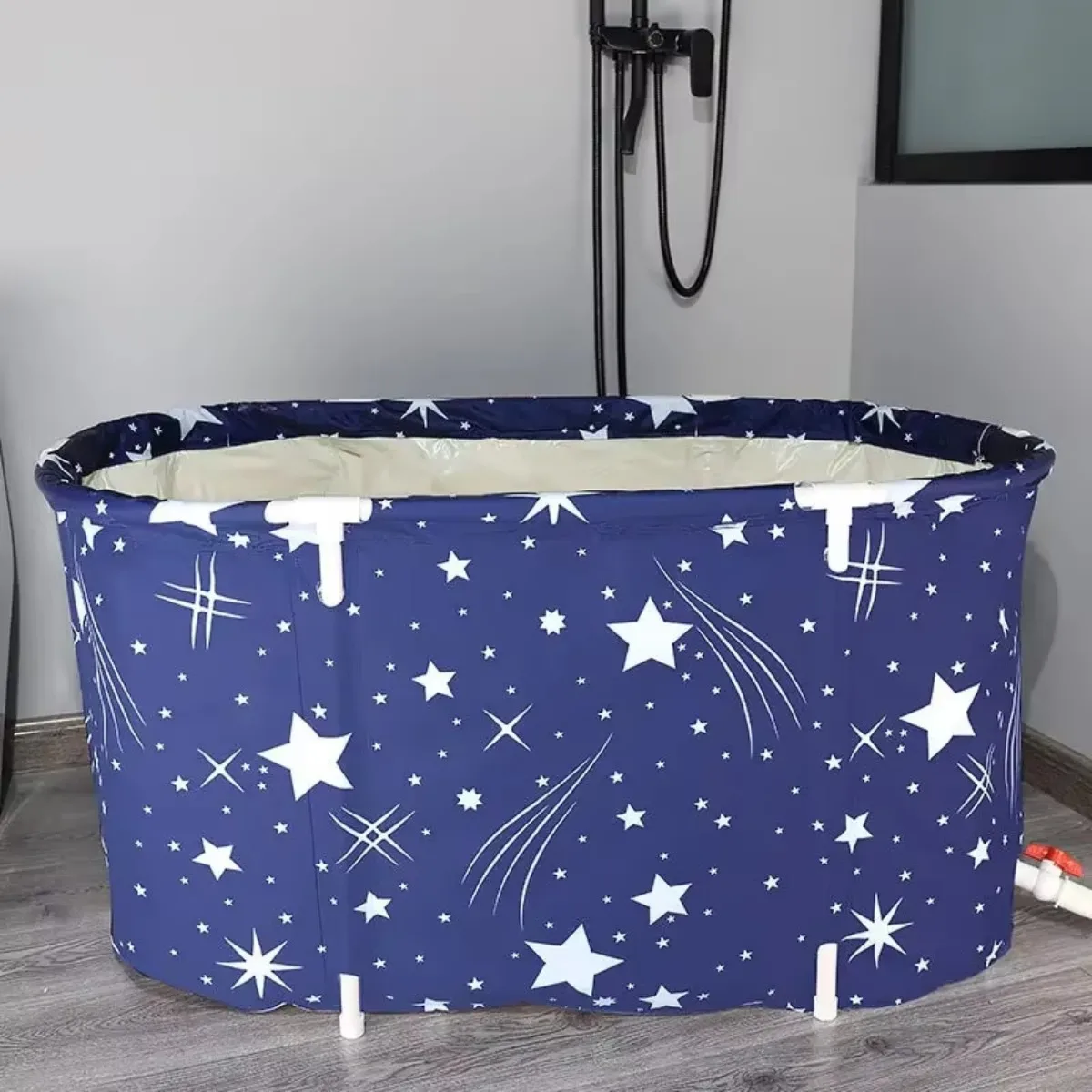 Folding Bathtub for Home Use Adult Full Body Tub Children\'s Bath Tub Starry Sky Blue Bath Tubs Outdoors Bathroom Accessories