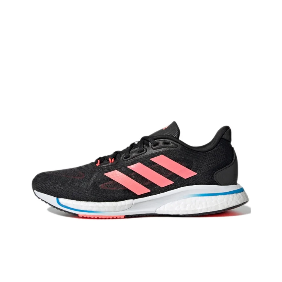 Adidas Supernova+ Mesh Cushioning Slip Resistant Abrasion Resistant Low top Running Shoes Women's Black Pink White GX0535