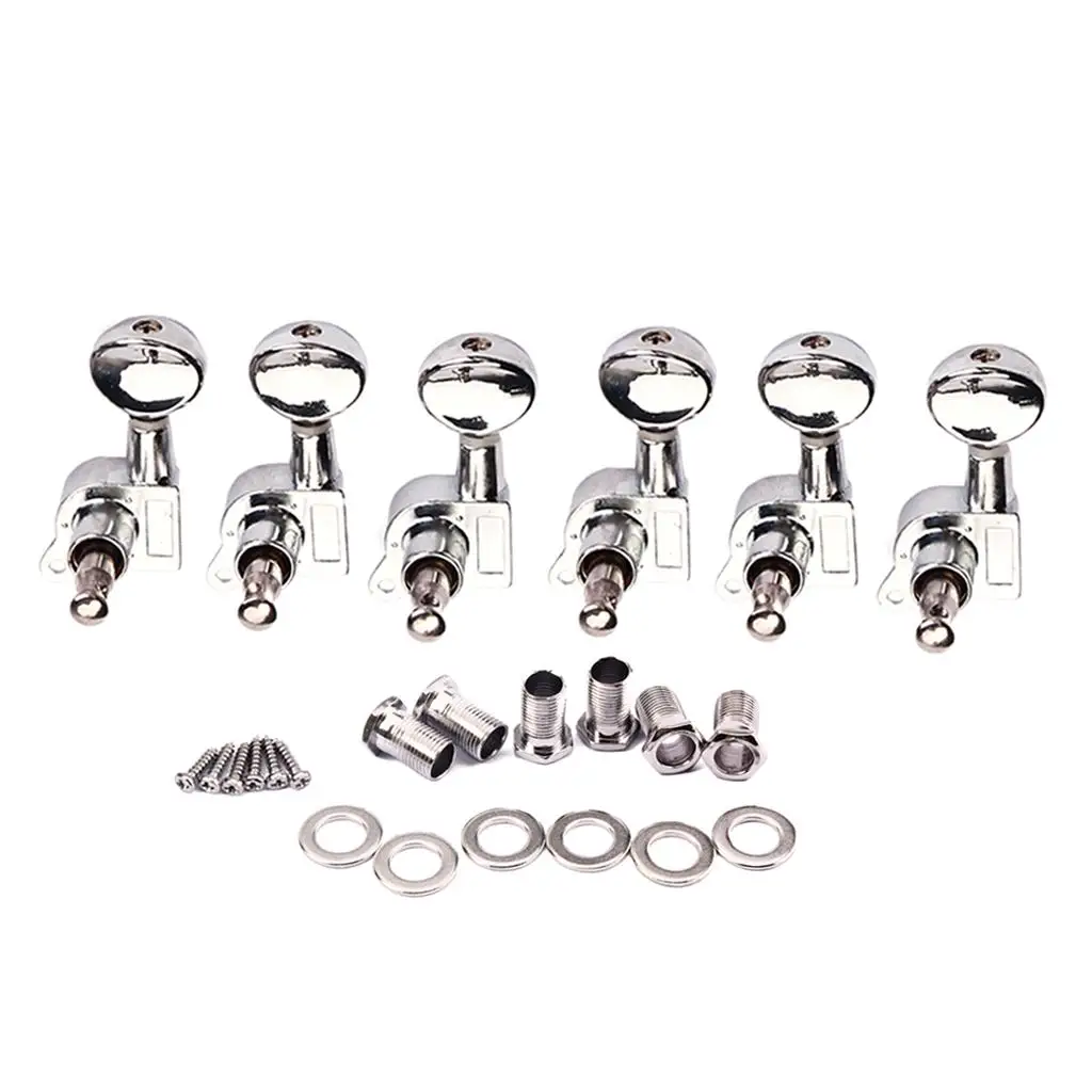 Pegs Knobs Tuning Pegs Machine Head, Chrome, 6R