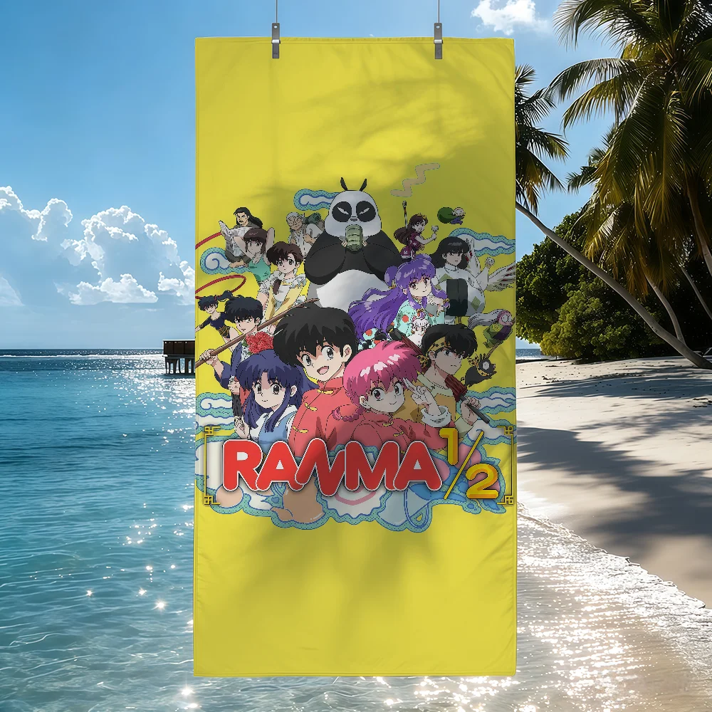 Cute R-Ranma P Chan Ryoga Towel Drying Bath Towel Applicable To Light Swimming Camping Yoga Beach Out