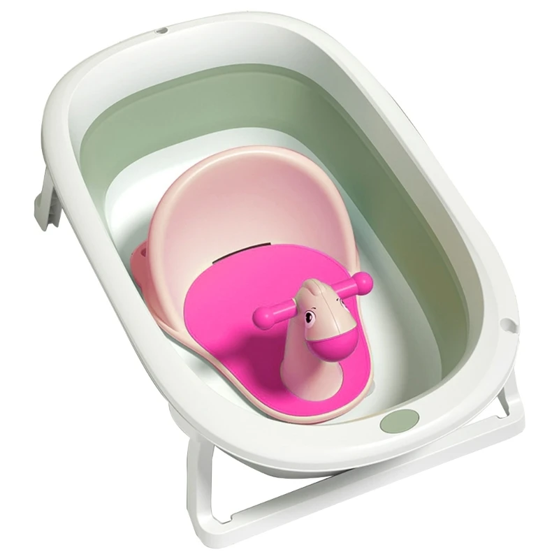 Infant Bathtub Support Small Horse Designs Non Slip Soft Chair with Adjustable Height Durable for Babies 6 Months & Up