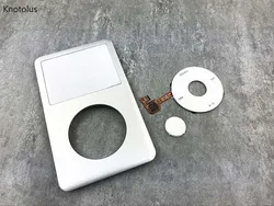 silver front housing cover faceplate case white clickwheel silver center button for iPod 6th 7th classic 80gb 120gb 160gb