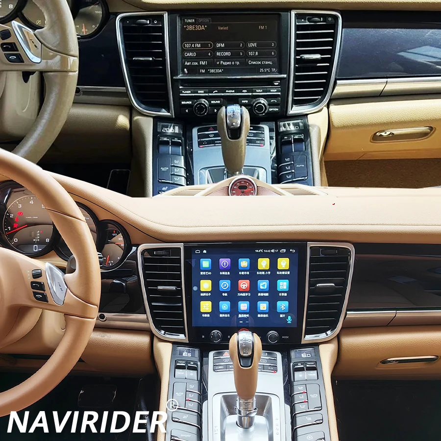 ポルシェ パナメーラ 2010-2016用 ナビライダー Bluetoothラジオ Android 15 GPS HU 8.4インチ ワイヤレスCarPlay ステレオ QLEDスクリーン ステレオ