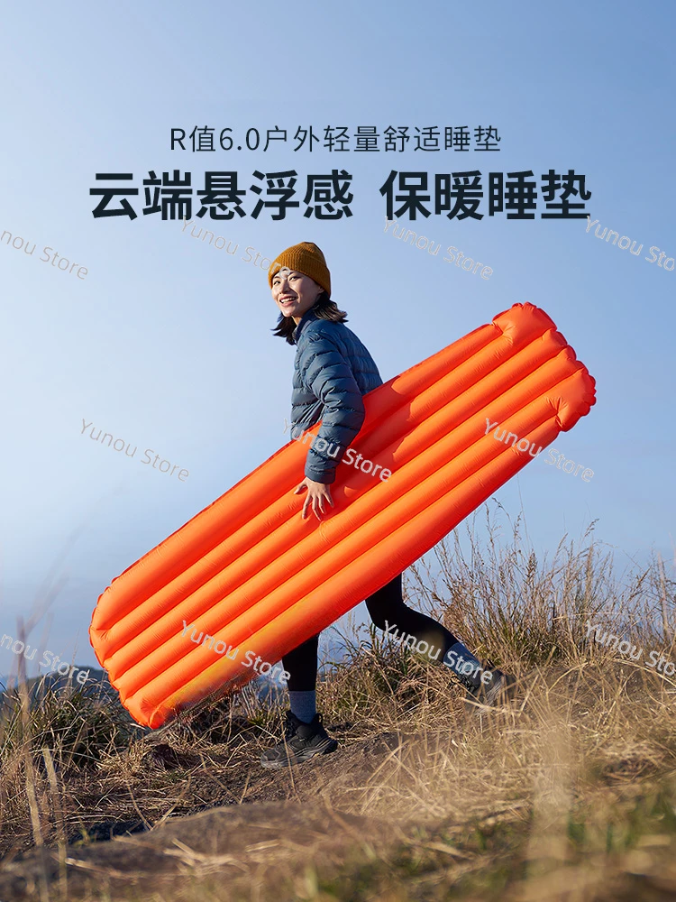 Fishtail ZERO High R-Value Sleeping Mat Outdoor Mountaineering Inflatable Mat 6.0 Camping Ultra Lightweight Moisture-proof Mat