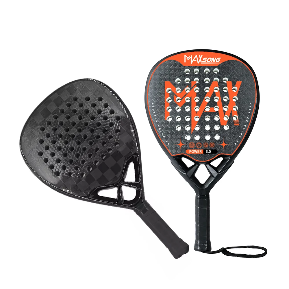 

Top sell diamond shape paddle tennis shovel 18k carbon sandy rough effect padel racket