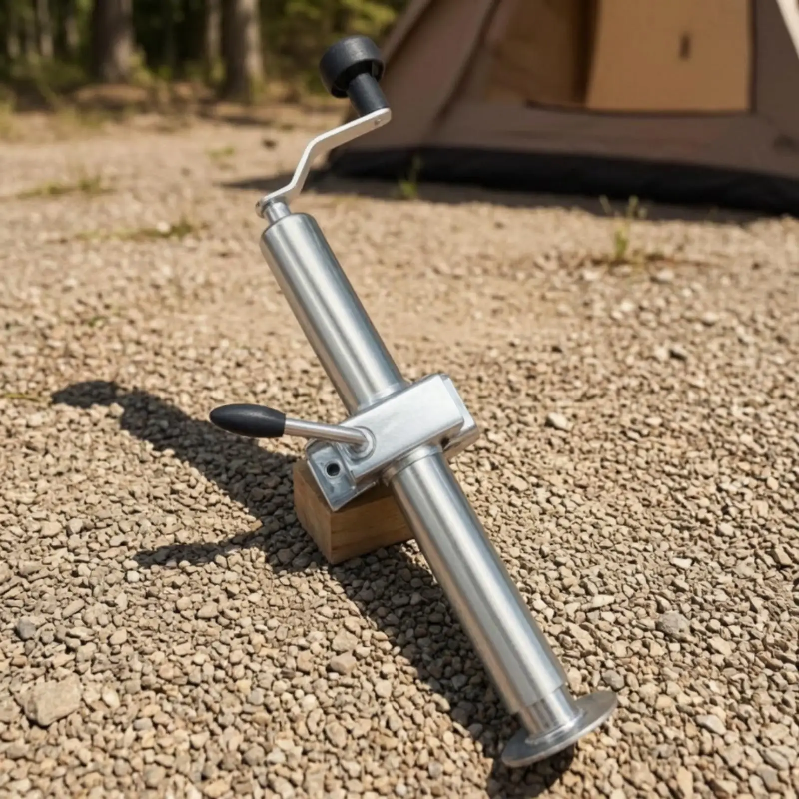 Adjustable Trailer Support Leg 500-720mm Galvanized Iron Prop with Clamp Bracket for Utility Trailer