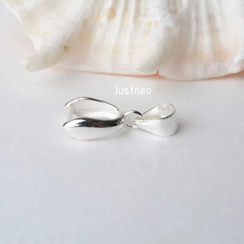Solidna 925 sterling silver zapięcie do wisiorka w kształcie kulki złącze, haczyki zaciski z ice-pick na naszyjnik i srebrna biżuteria, XL — zdjęcie 4