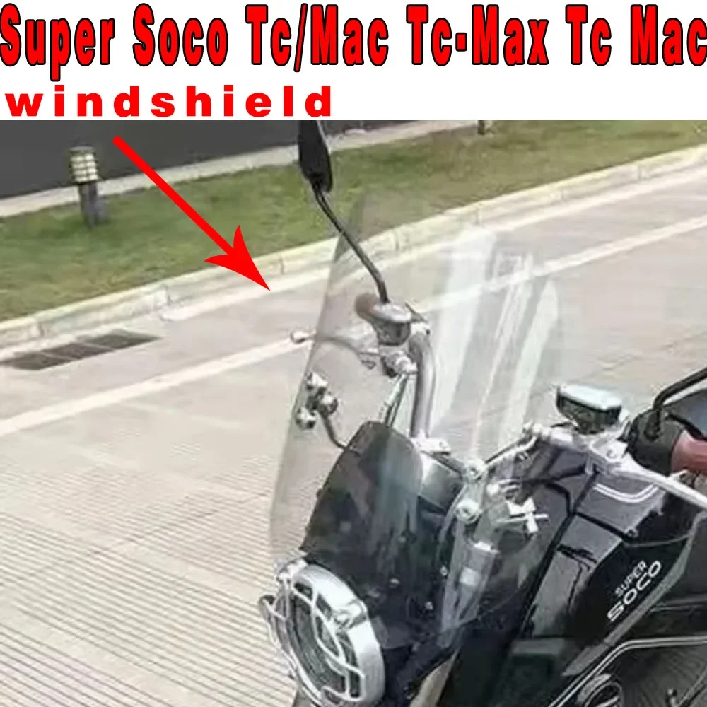 For Super Soco Tc-Max Tcmax Motorcycle Windshield Windscreen Deflector Fit Super Soco Tc/Mac Tc-Max Tc Mac Tc-Max New