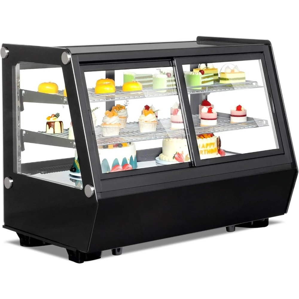 

5.8 Cu.Ft Pastry Display Case Commercial Countertop Display Refrigerator W/LED Air-cooling Automatic Refrigerator Display Case