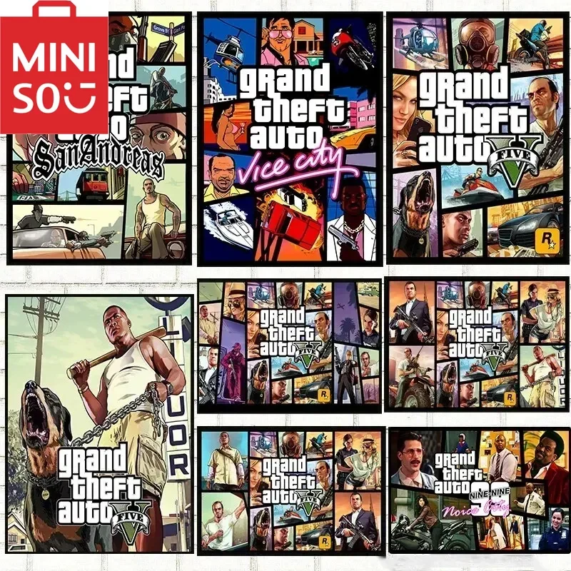 GTA 5 جدار صورة طباعة مثالية سرقة كبيرة السيارات لعبة فيديو المشارك قماش اللوحة للاعبين الحديثة غرفة المعيشة ديكور المنزل