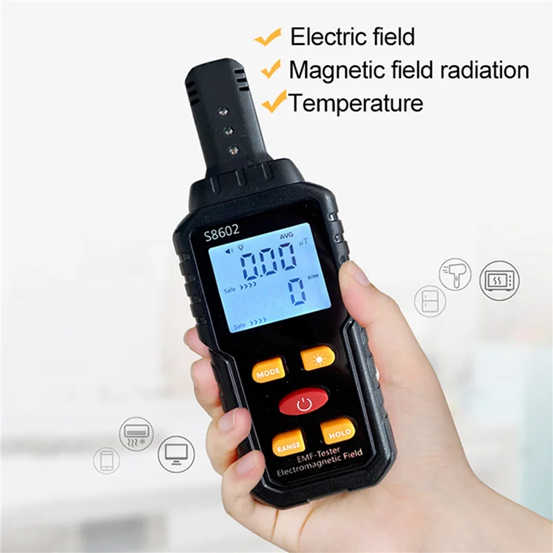 T82C Hot Sale-2X 3-In-1 Radiation Dosimeter Counter Geiger EMF Meter Automatic Alarm Real-Time Measure Radiation Detector Tester