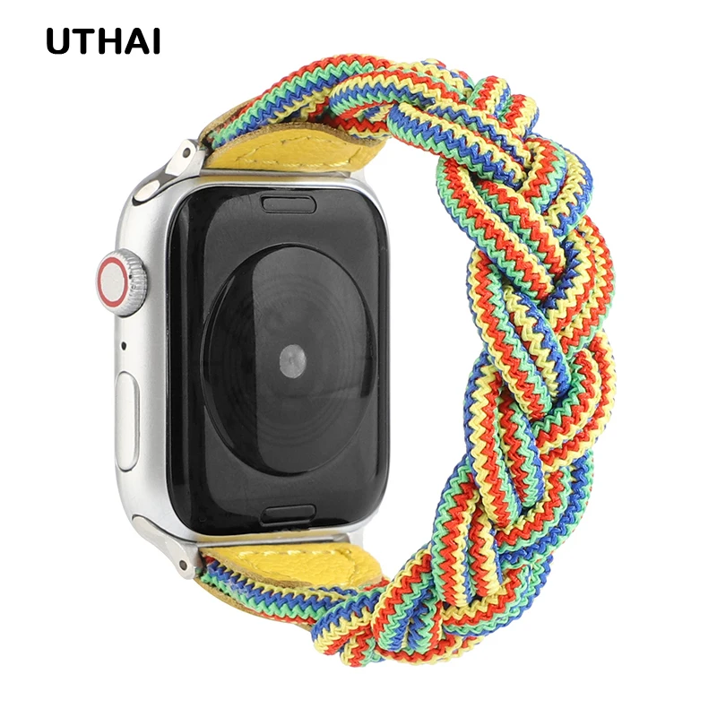 

Applicable to apple watch bowl band 38mm 40mm 42mm 44mm braided elastic watchband Iwatch7 Fried Dough Twists braided watchband