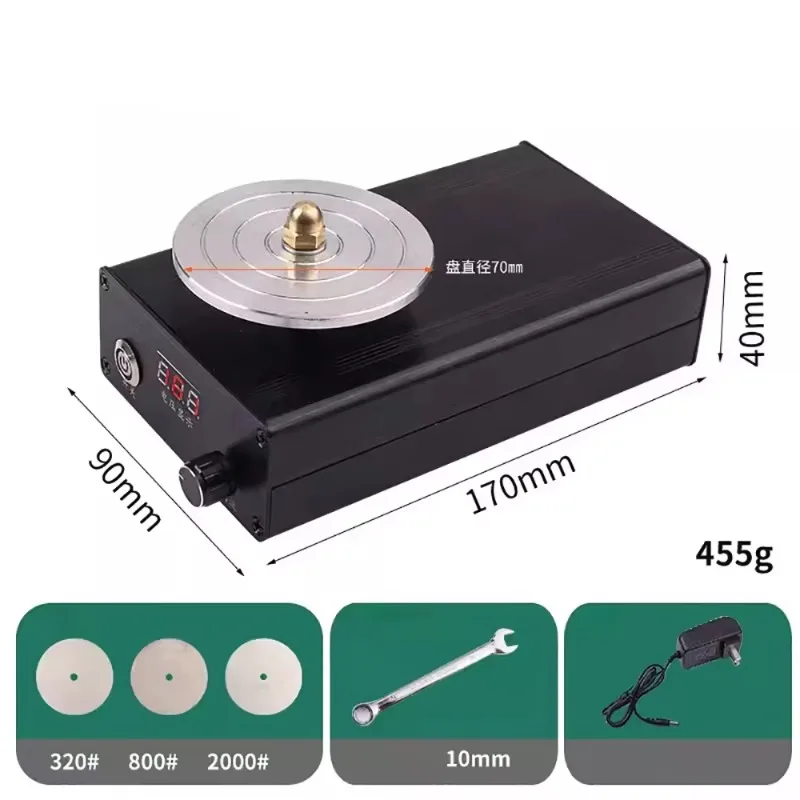 70mm Electric Knife Sharpener Variable Speed 0-3000RPM AC100-240V Scissors Carving Tool Grinding Machine