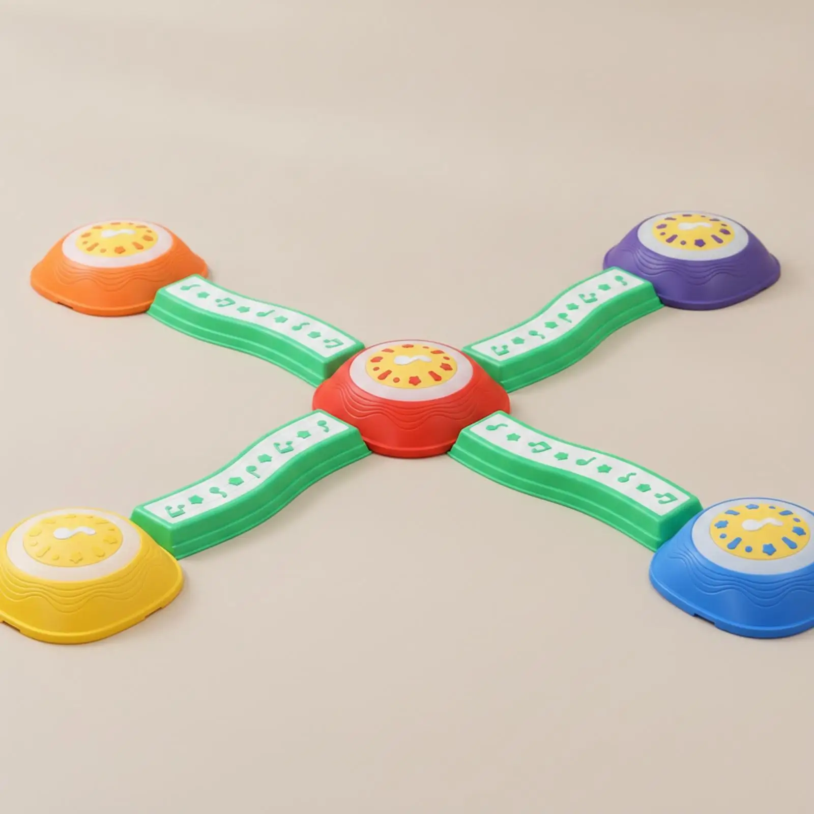 9 Pieces Stepping Stones with Balance Beams Balance Set Musical Stepping Young Children, Kids, Playroom, Home