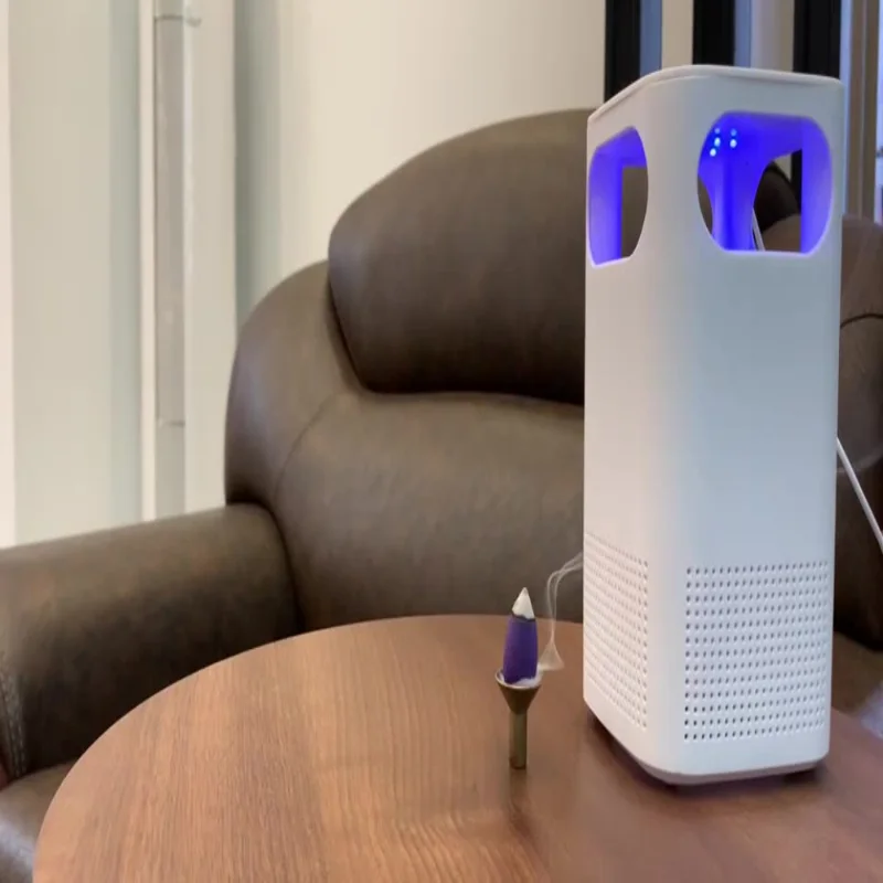 El limpiador de aire de escritorio portátil elimina el humo, el formaldehído, los olores, el polen y los alérgenos de segunda mano, refresca el aire interior