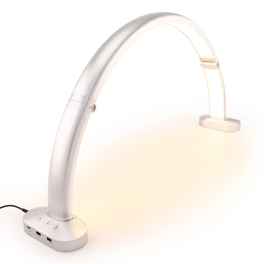 

2025 New CL054 48W 180 Degree Foldable Half Moon Desk Lamp LED Light 3400LM With Smart Touch Sensor and Light Dimmer