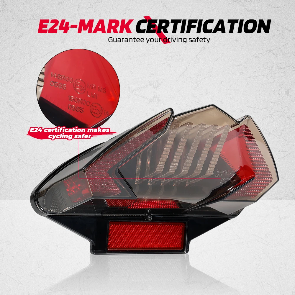 E24 Emark Rücklicht für BMW F800S F800R F800ST F800GT F650GS F6850ST R1200GS GS ADV Serie Motorrad Rücklicht DRL Bremslicht Emark – Detail 3