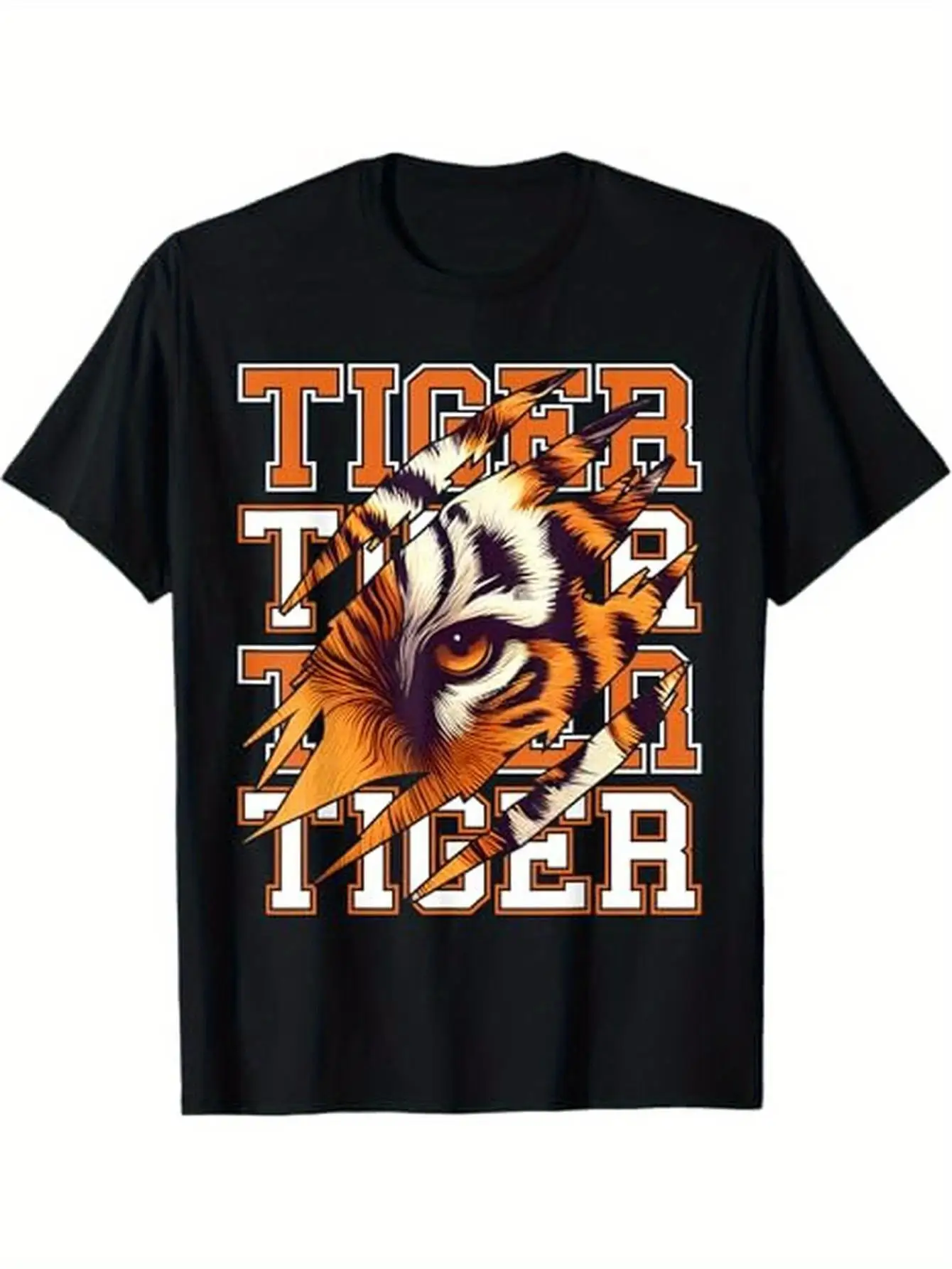 Tiger Eye Costume Tiger Claws Zookeeper Animal Safari Zoo Theme Men and Women T - Shirt, 100% Cotton, Gift for Animal Lover, S - XXXL, Black