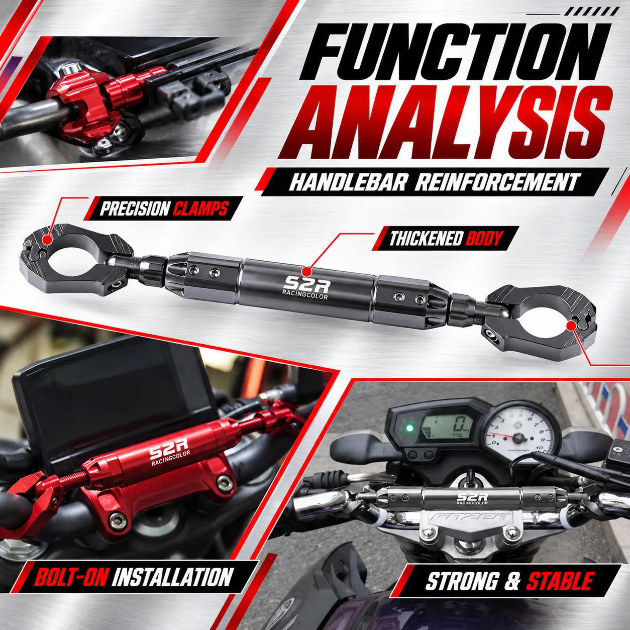 Motorcycle Handlebar Crossbar Fit 2026 KOVE 625X, Extended Balance Reinforced Handbar Pull Rod Modification Accessories