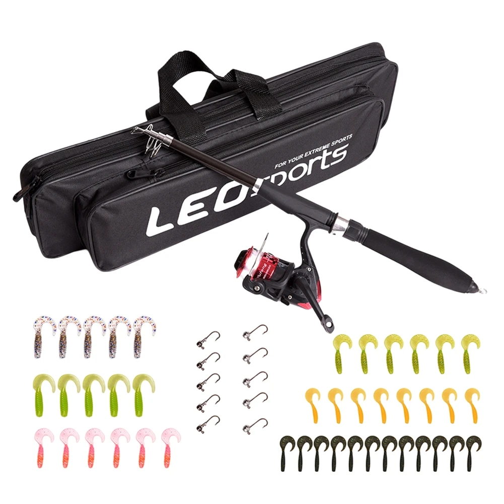 Family Fishing Trip 130 160cm Rod Length Fishing Equipment Set Beginner Fishing Tackle Kit Beginner Fishing Kit