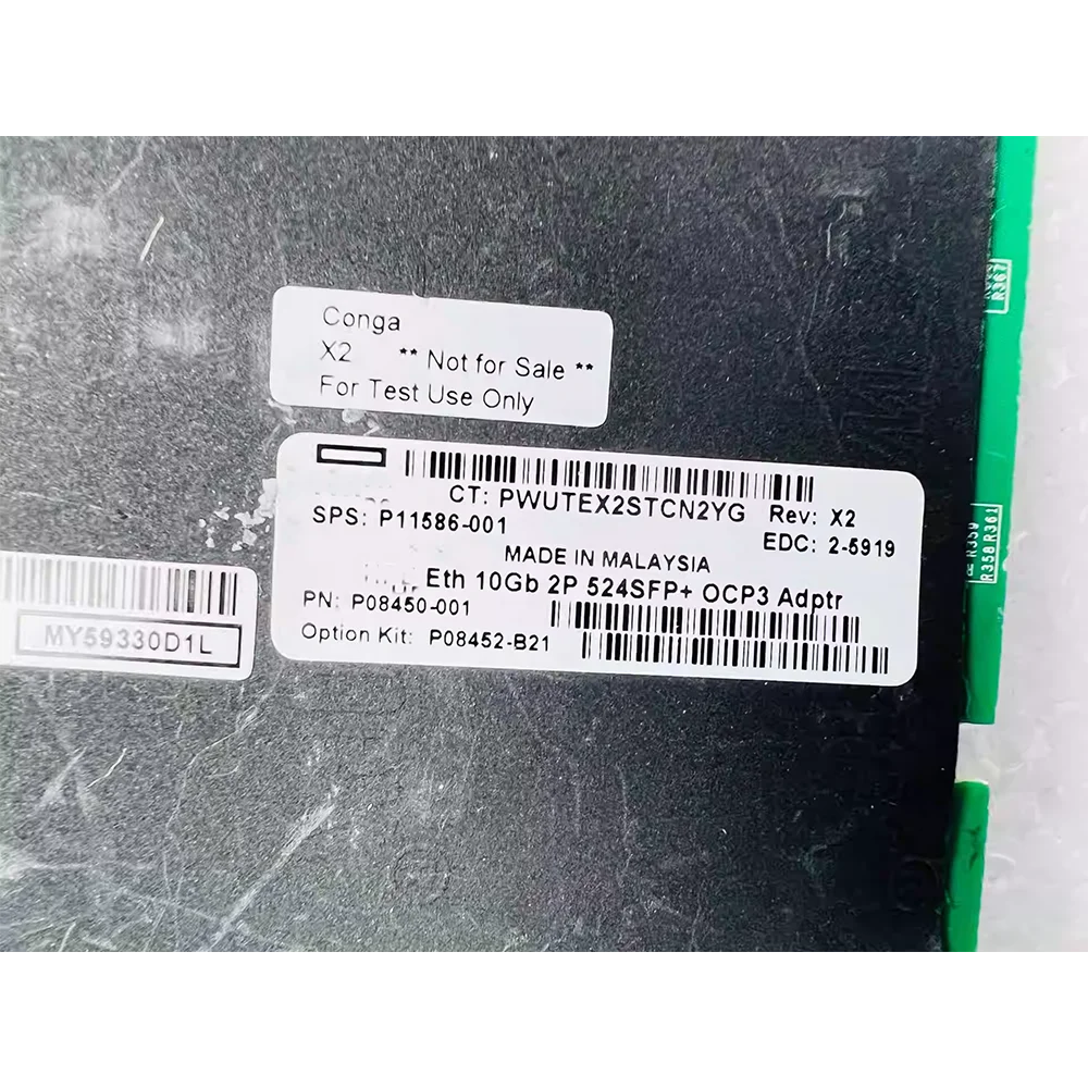 For HP 10 Gigabit network card With Double Electrical Ports 524SFP+ OCP3 ADPTR QL41132HQCU-HE P08452-B21 P08450-001