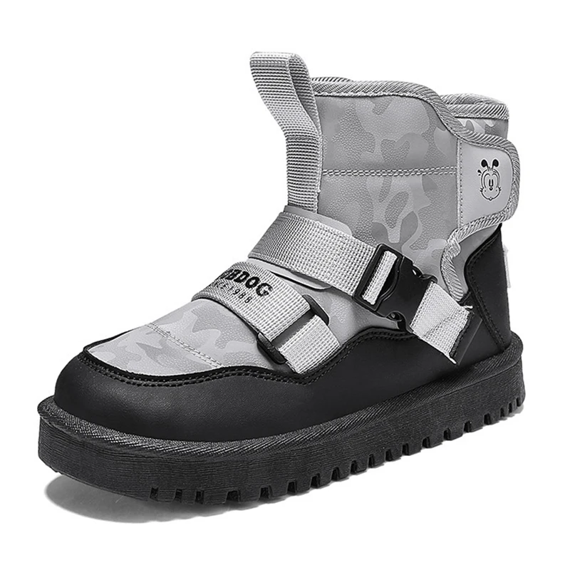 

Детские зимние ботинки, новые зимние хлопковые туфли на мягкой подошве для мальчиков, модные плюшевые теплые повседневные короткие ботинки для девочек 3–12 лет