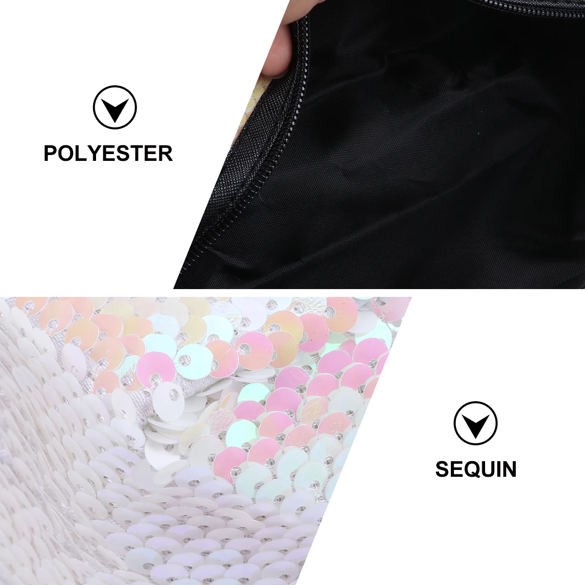 1Pcs Sequined Pencil Bag Glitter Zipper Pouch Mermaid Style Stationery Holder Large Capacity Dustproof Storage School Gift Idea