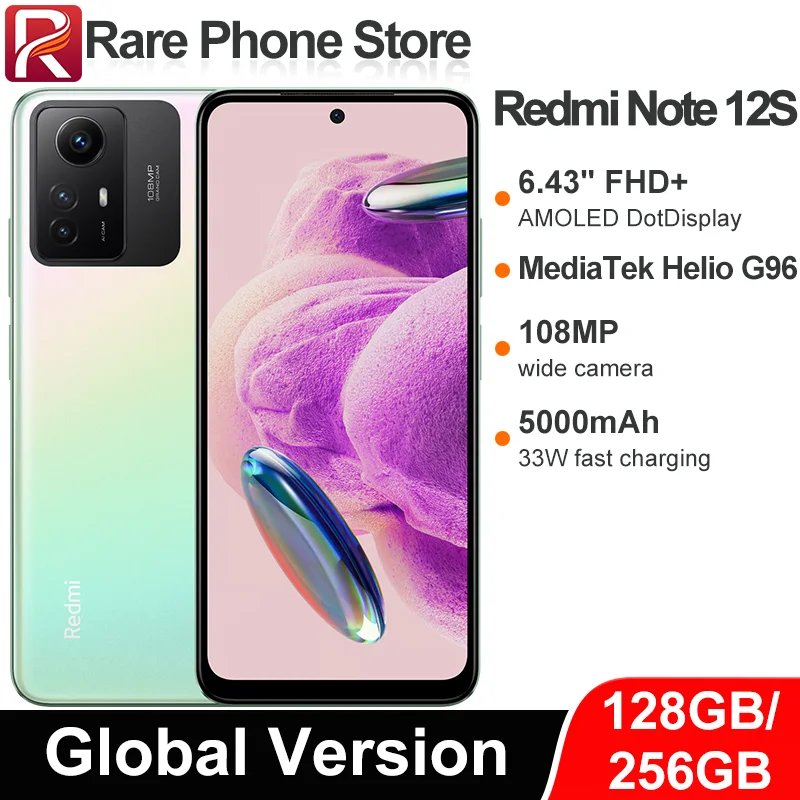 Global Version Redmi Note 12S 128GB/256GB MediaTek Helio G96 6.43